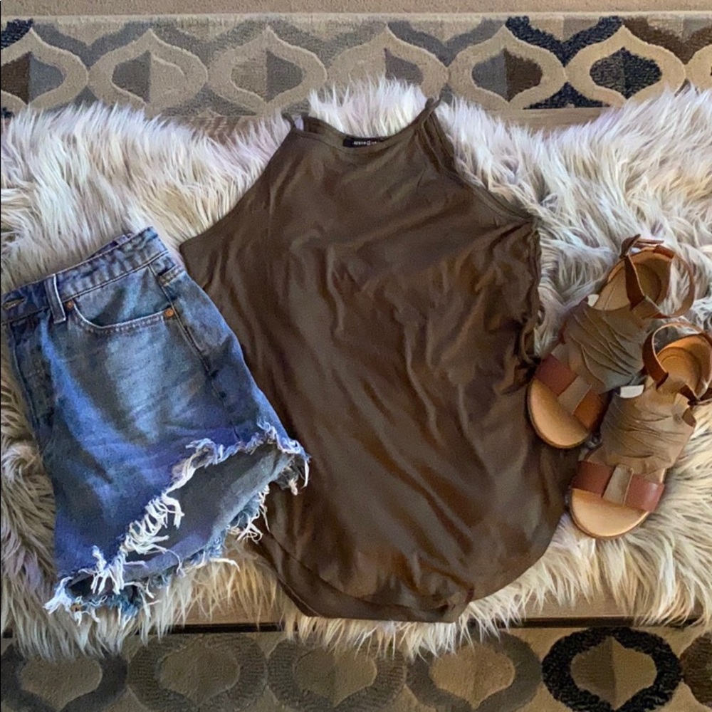 Sleeveless Olive Top